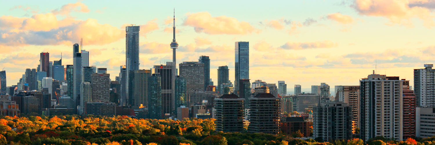 city skyline view of Toronto
